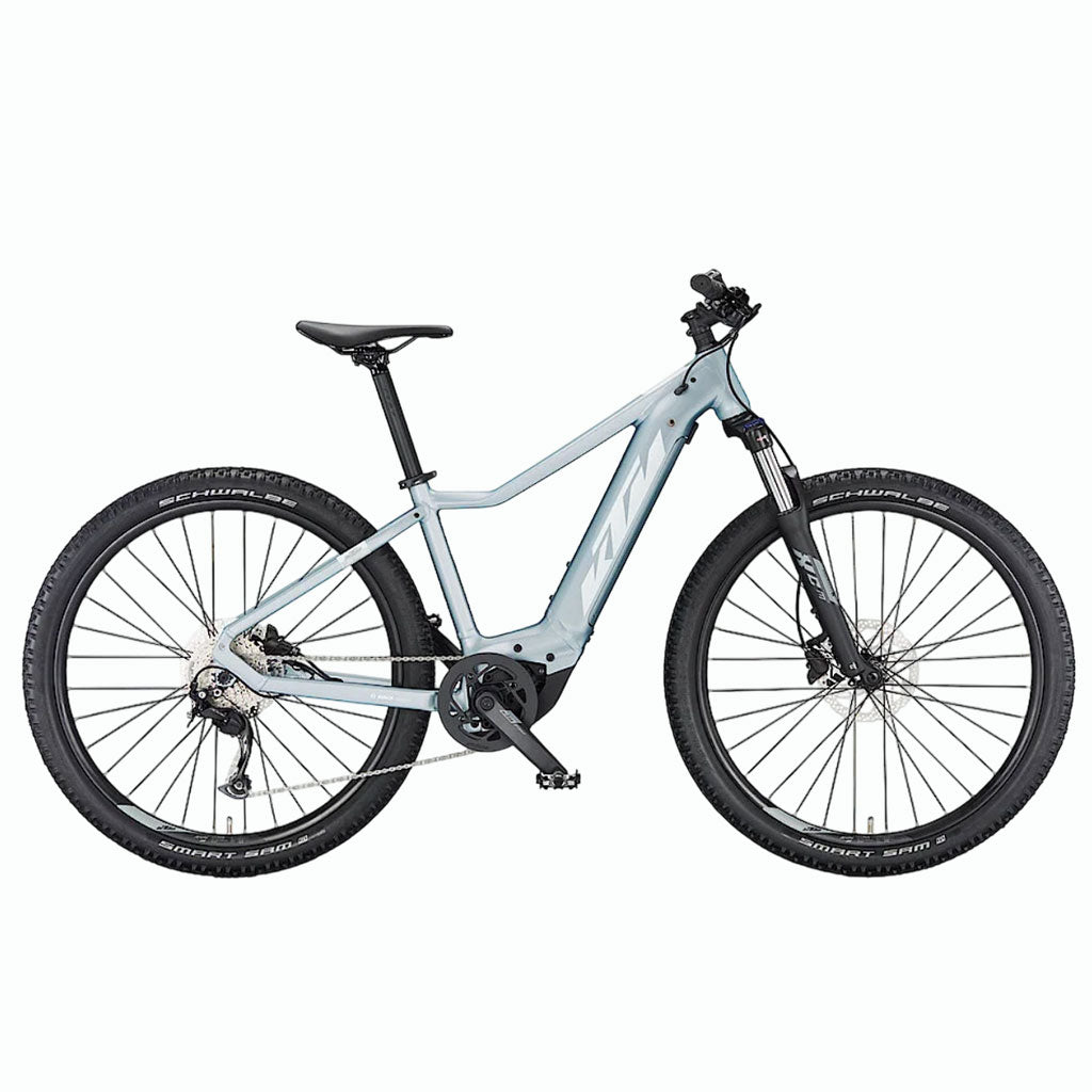 Bicicleta eléctrica de Montaña KTM Macina Race 572 Glorious Azzurro Silver Matt