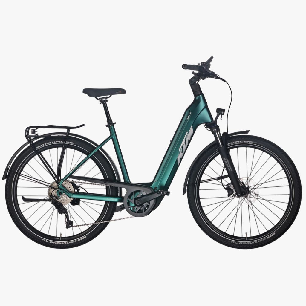 Bicicleta eléctrica de Trekking KTM Macina Style 810 H Green Purple Flip Matt