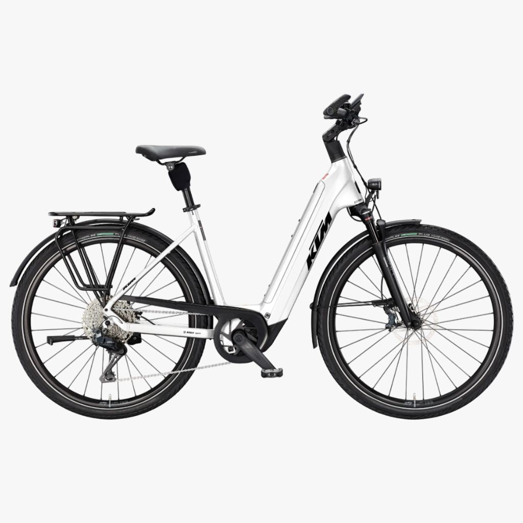 Bicicleta eléctrica de Trekking KTM Macina Style 820 H White