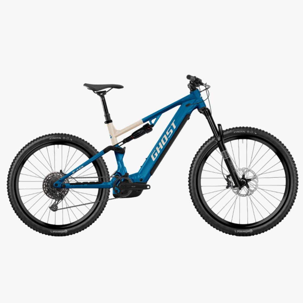 Bicicleta eléctrica de Montaña E-ASX Universal High candy blue/coffee arctic dust 2026