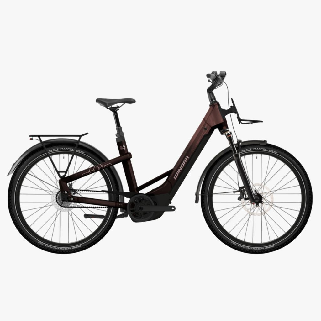 Bicicleta eléctrica de Trekking Winora Yakun R5 Low night red / violet red - glossy 2026