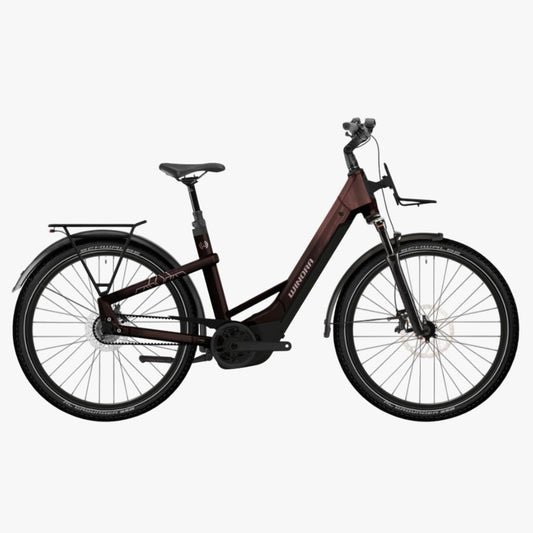 Bicicleta eléctrica de Trekking Winora Yakun R5 Low night red / violet red - glossy 2026